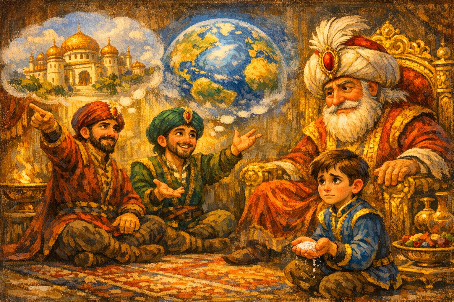 Üç oğlunun cevapları