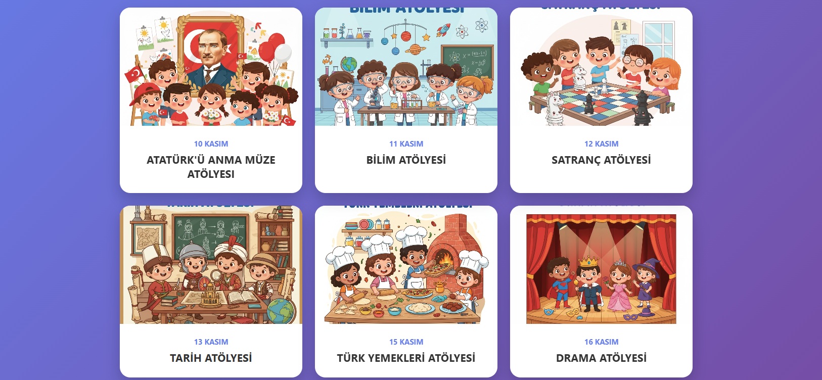 Kasım Tatili Atölyeleri